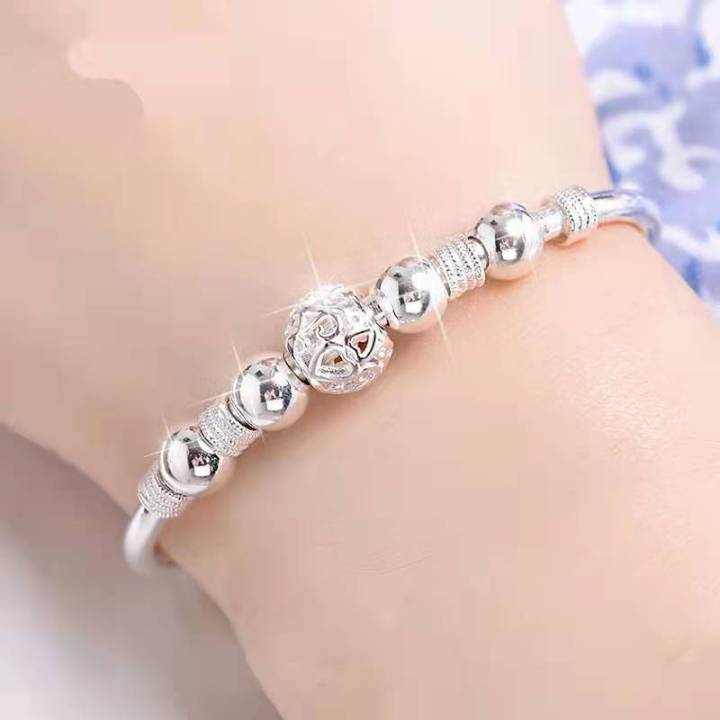 Kid%20Baby%20New%20Korean%20Fashion%20Silver%20Color%20Lucky%20Beads%20Bangles%20for%20Women%20Bracelets%20Luxury%20Designer%20Party%20Wedding%20Jewelry%20Gifts%20-%20Image%206