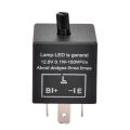 Electronic LED Adjustable Flasher Relay for Turn Signal Light Blinker.