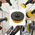 4Pcs Combinate Power Scrubbing Brush Drill Spin Scrubber Electric Cleaning Brush Fixing for Car Bathroom Wooden Floor Laundry Room Cleaning. 
