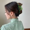 Korean Design Premium Green Bamboo Claw Clips.