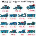 USB Charger Dock Connector Board Fast Charging Port Flex Cable For Samsung Galaxy A02 A02S A03 core A12 A13 A22 A32 A33 A52 A53. 
