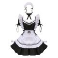 Black White Cute Lolita Maid Costumes Girls Women Lovely Maid Cosplay Costume Animation Show Japanese Outfit Dress Clothes 1set. 