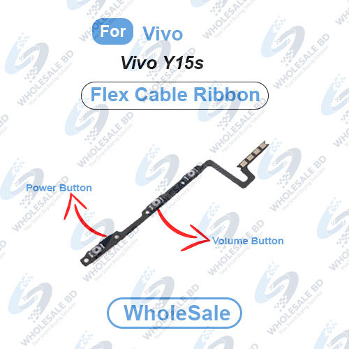 Vivo Y15s Power On/Off Switch Button Side Volume Up Down Buttons Flex Cable Replacement Parts (Wholesale)