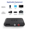 Bluetooth 5.0 Receiver Transmitter Wireless 3.5mm AUX NFC to 2 RCA Audio Adapter. 