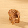 1/12 Dollhouse Simulation Bamboo Basket Chair Dustpan Dollhouse Miniature Furniture Decoration Dolls House Accessories Conbo. 