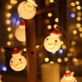 LED Snowmans String Light Outdoor for Christmas Garden Decor for Holiday Lighting Decor Wedding Decor Light 1.5M 10 Lamp. 