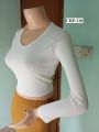 Women's and Girls' for Cotton New Stylish Short Body Full Sleeve Crop Top Blouse-Fashionable, Soft, Ribbed Fabric.