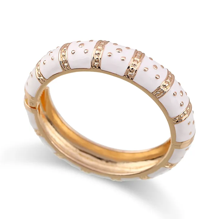 HAHA%20TOTO%20New%20Arrived%20Women's%20Gold%20Plated%20Enameled%20Colorful%20Round%20Cuff%20Bracelet%20Statement%20Bangle%20Fashion%20Jewelry%20Drop-Shipping%20-%20Image%203