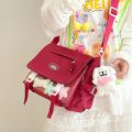 Cute college style girl crossbody bag, Japanese ins, student large-capacity versatile messenger bag, transparent bar, chirp bag. 