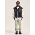 Embroidered letter varsity jacket vintage PU leather sleeve baseball jacket streetwear y2k luxury men winter jacket. 