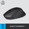 Logitech M330 Silent Plus Wireless Mouse, 2.4 GHz with USB Nano Receiver, 1000 DPI Optical Tracking, 3 Buttons, 24 Month Life Battery, PC / Mac / Laptop / Chromebook - Black. 