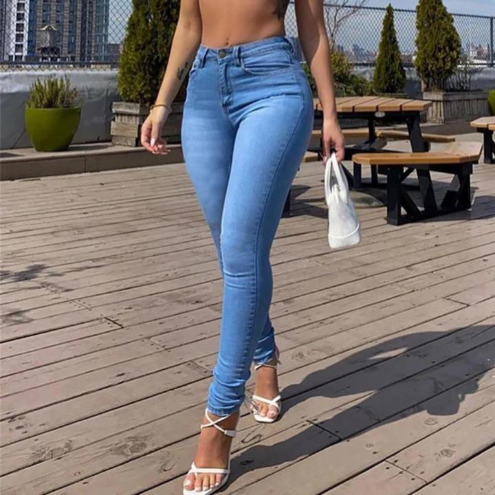 Low Waist Push Up Jeans Women Skinny Pants Breathable Women Slim