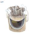 Bird Carrier Bag Bird Supplies Crossbody Bag Adjustable Shoulder Strap Cage Portable Light Coffee.