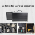 Carbon Fiber Tool Box Aluminum Tool Case Suitcase Equipment Hard Carry Bag Instrument Hard Case Portable Toolbox Easy to Use A.