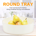 Rotating Tray Turntable Kitchen Storage Containers for Spice Jar Food Snack Tray Non Slip Dried Storage Plate, White. 