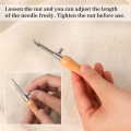 5 Pcs Punch Needle Tool, Punch Needle Kit Metal Punch Needle Punch Needle Threader Punch Needle Set 2.5/3.5/5mm.