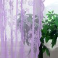 Korean Style Pastoral Lace Finished White Yarn Curtain Mesh Curtains White Sand Living Room Balcony Bay Window American Country Curtain Rod. 