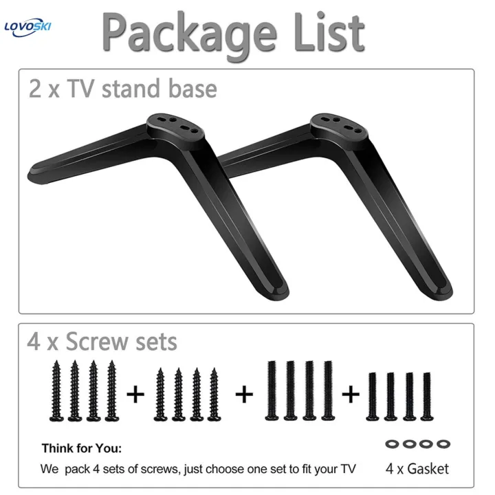 TV%20Stand%20Tabletop%20Pedestal%20Feet%20for%2032%20to%2055%20inch%20Universal%20Replace%20Accessories%20Mount%20Legs%20-%20Image%204