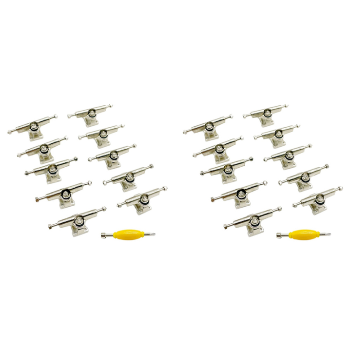 20 Pcs 29mm Fingerboard Trucks Finger Skateboard Deck with Nuts with Spanner Screwdriver for Finger Skateboards