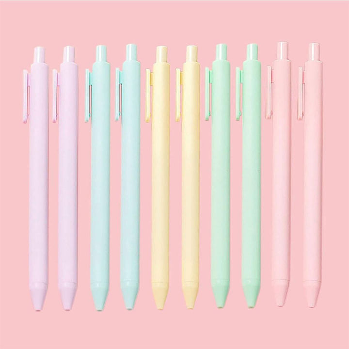 10 Pcs/Set Kawaii Candy Colored Gel Pen Creative Macron Color Series Student Writing School Office Supply Stationery