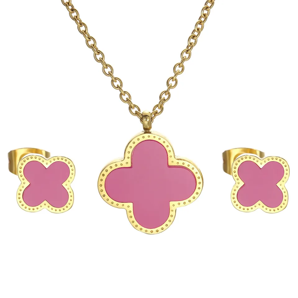 Wholesale Custom Dainty Trendy Brand Four Leaf Clover Jewelry Set - Main Image