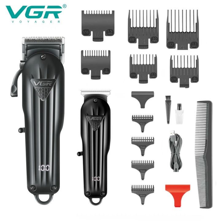 VGR Clipper Hair Cutting Machine Electric Hair Clipper Professional Hair Trimmer Cordless Trimmer for Men Digital Display V-282