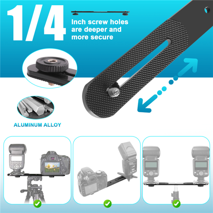 %E3%80%90Hot-Selling%E3%80%91%20Dual%20Flash%20Bracket%20Hot%20Shoe%20Bracket%20Mount%20Holder%20for%20Tripod%20Stand%20DSLR%20Camera%20-%20Image%203