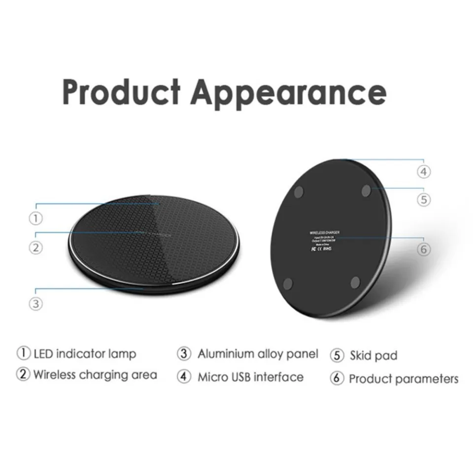 Chargeur Sans Fil SDTEK (Noir) - Compatible IPhone 15, 14, 13, 12, 11 Et Max - Prêt à L'emploi