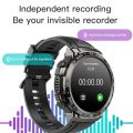M68 Plus 1.52 inch Round Screen 2 in 1 Bluetooth Earphone Watch, 512MB Memory Support Health Monitoring. 