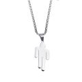 Stainess Steel Humanoid Pendant Hip Hop Necklace Billie Eilish Blohsh The same style No Fade Silver Color Lover Jewelry with Chain For Women Men.
