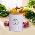 Potato Onion Garlic Pots Food Storage Container Tins Breathable Metal Box. 