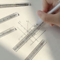 Panda Online 1PCS Transparent Triangle Ruler Cute 15cm Paint Drawing Measuring Ruler For Artists Designers Student Stationery. 