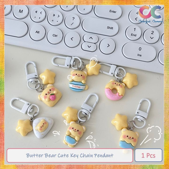 Butter Bear Cute Key Chain Pendant