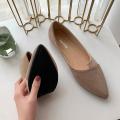 35-40 Leather Shoes Splice Color Shoe Ballerina Slip on Shoes Women Flats 2020 Fashion Pointed Toe Ballet Footwear Buty Damskie. 