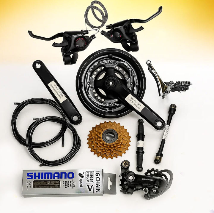 Complete Bicycle Gear Set 21 Speed, Total 12 Parts, Cycle Gear Kit Set Compatible for All Kind of Bicycles Prince Cycle Store