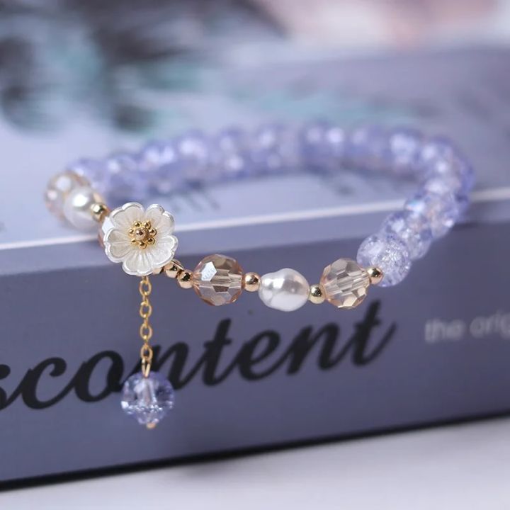 Fashion%20Flower%20Imitation%20Pearl%20Crystal%20Beads%20Bracelet%20For%20Women%20Elastic%20Adjustable%20Charm%20Bracelet%20Friendship%20Jewelry%20Accessories%20-%20Image%204
