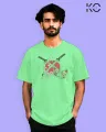 Demon Slayer T-Shirt - Double Sword - Anime T-Shirt for Men in Dhaka, Bangladesh by KINISO. 