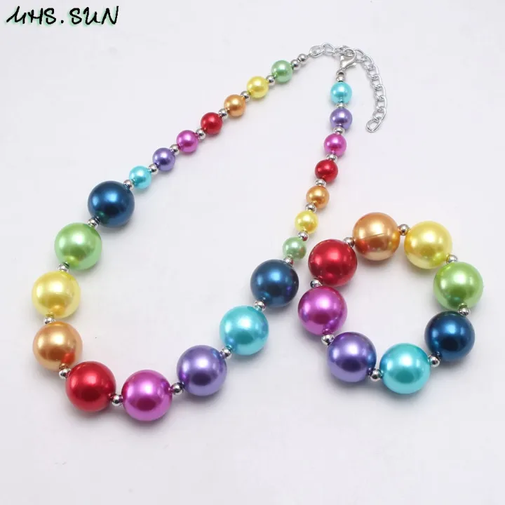 %E3%80%90beauty%20code%20store%E3%80%91Rainbow%20Color%20Chunky%20Pearl%20Necklace%20Bracelet%20For%20Girls%20Baby%20Jewelry%20Set%20Kids%20Child%20Beaded%20Accessories%20-%20Image%203