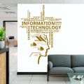 Information Technology Vinyl Wall Decal Educational Engineering Software Technology Company Office Decoration Sticker Gift B6.