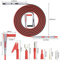 P1503B Multimeter Test Leads Kit, Digital Multimeter Leads with Alligator Clips Replaceable Multimeter Probes Tips Set. 