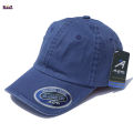 Navy Blue Wash Traditional Cotton Curved Cap For Men.