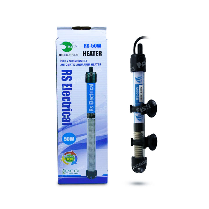 Auto Aquarium Heater, RS Electrical Aquarium Heater 50 Watt - Precise Temperature Control for Fish Tanks