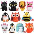 JASTER Cute Cartoon Animal USB Flash Drive 64GB Penguin Cat Memory Stick 32GB Owl Dinosaur Pen Drive 16GB Bee Fox Pendrive 8GB. 