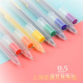 Deli A119 Color Gel Pen 0.5mm Student Ball Pen Multicolor Full Needle Tube Signature Pen Multi Colors Ball Pen. 