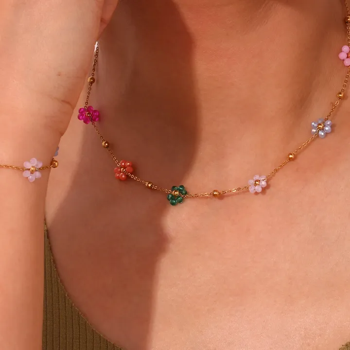 E.B.belle%20Colorful%20Beads%20Flower%20Charm%20Y2K%20Jewelry%20Set%20Girls%20Ladies%20Summer%20Beach%20Accessories%20Belly%20Waist%20Chain%20Necklace%20Bracelets%20-%20Image%206
