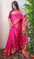 Tangail Katan Saree Combo Set for Women - Saree Churi Necklace Gazra Chocolate Mirror Etc.