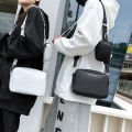 Simple Style Small Shoulder Bags Solid Color Pu Leather Wide Strap Crossbody Bag Purse Mini Cute Earphone Lipstick Purses. 