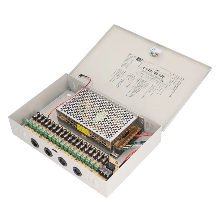 CCTV%20Power%20Supply%20110V%2012V10A%20Electric%20Shock%20Proof%20Power%20Supply%20Box%20Anti%20Theft%20Lock%2018%20Channel%20Rain%20Proof%20for%20Market%20-%20Image%205