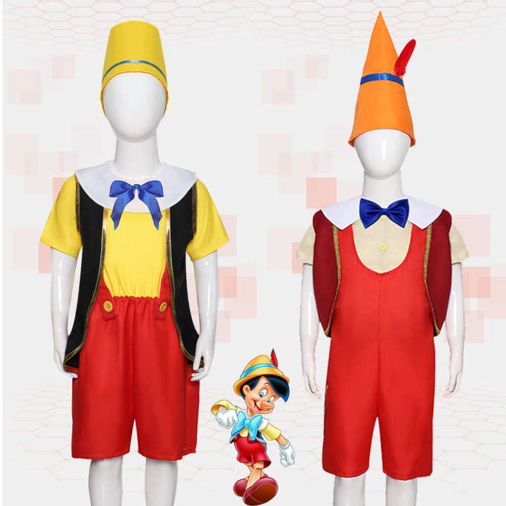 Halloween long nosed children's puppet adventure, cosplay stage performance costume, Pinocchio