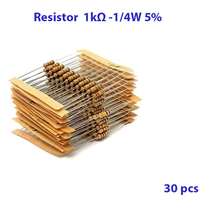 RESISTOR 1k OHM - 1/4W 5%(30pcs)